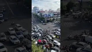 Time lap traffic in Cambodia