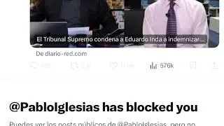 PABLO IGLESIAS ME BLOQUEA. EL SIGUIENTE? #ultimahora #irenemontero #podemos #psoe #sanchez #sumar 