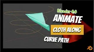 Animated cloth along curve path | Easy Blender tutorial | Beginners Tutorial | Blender 4.4