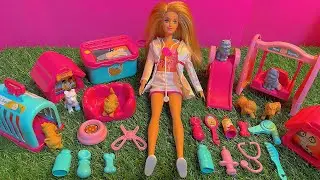 9 Minutes Unboxing Cute Barbie Doctor Pet Set Toys Collection | Satisfying Video | ASMR 