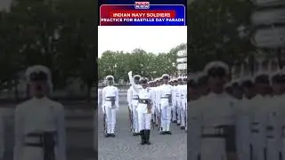 Indian Tri-Service Contingent Rehearsing for Bastille Day Parade in Paris #shorts