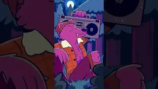 LOFI WEREWOLF #animation #chill #halloween #lofi #werewolf #animated #shorts #spooky #cute #fun