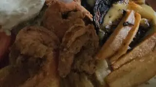 #FriedShrimp #seafood #shrimp #eggplant 