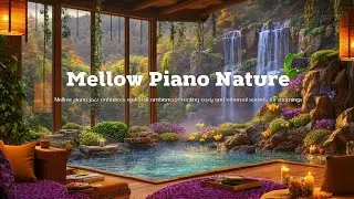 Cozy Piano Jazz Music for Relaxing Mornings Ethereal Sounds Waterfall Ambiance Mellow Jazz Piano