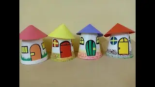 Paper Hut | Paper craft for kids|Paper Hut making|Disposable cup hut|Easy paper Hut making |craft