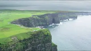 Aerial View Grass Covered Cliff | Free Stock Videos | Free Royalty Videos | Free HD Videos