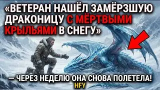 Ветеран нашёл замёрзшую драконицу с мёртвыми крыльями в снегу — через неделю она снова полетела  HFY