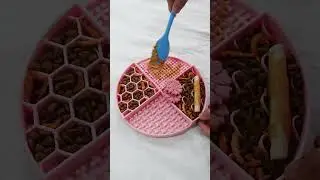 Four squares licking mat  - Zoning design - Pink #pets #youtubeshorts