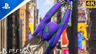 New Scarlet Spider Suit Peter 4k graphics gameplay Spiderman 2 Ps5 Slim