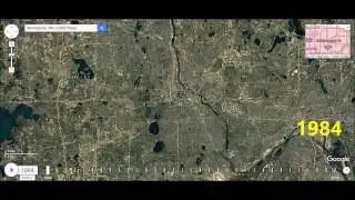 Minneapolis, Minnesota - Urban Sprawl Time Lapse
