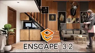 Enscape 3.2 Preview - SketchUp Kitchen Modeling Living Room Decoration