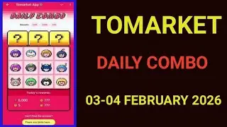 Tomarket Daily Combo 03-04 February | Tomarket Daily Combo Today | Tomarket Combo Today New Update |