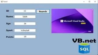Search data in VB.NET from SQL Server database using dataset  in Visual Studio 2026 (Step-by-Step)