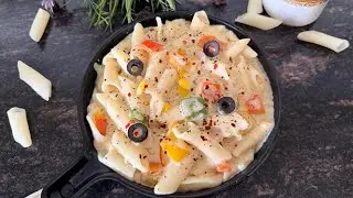 Easy White Sauce Pasta😋|Creamy White Sauce Pasta|Pasta Recipe|White Sauce Pasta Recipe In Hindi 