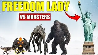 Statue of Liberty vs Giant Monsters | 3D Giant Monster Size Comparison 2025