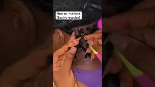 In real-time, 3 point rotation interlocking at the roots #microlocs #locs #instantlocs #interlocking