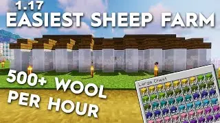 Minecraft Sheep Farm - Easiest - 560 Wool Per Hour! 1.17/1.14/1.15/1.16 | SARPDAMAN GAMER
