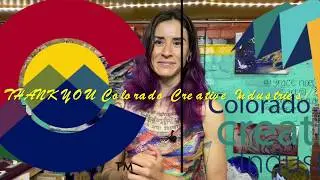 Thank You Colorado Creative Industries from Grace Noel Art