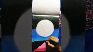 #Easy Drawing Cherry Tree in a Moonlight Night #shorts #youtubeshorts #shortsfeed #viralshorts