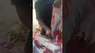 Boneless meat cutting #beef #food