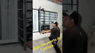 Reja de ventana con puerta de escape ( contra incendios)