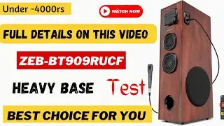 Zebronics bt909rucf tower speaker।🔥Nice sounds system।⚡ मात्र-₹4000/-[With mic low price]