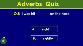 10 Adverb Quiz Questions With The Answer|| how well do you know adverbs
