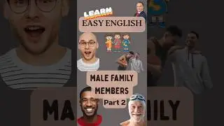 Male Family Members in English | ESL Vocabulary | Easy English 123 #learnenglish123  #easyenglish