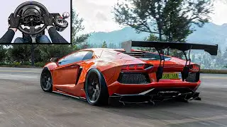 Lamborghini Aventador LP700 - Forza Horizon 5 (Steering Wheel + Shifter) Thrustmaster T300 Gameplay