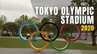 【4K】Walk Tour from Tokyo Olympic Stadium to Hatonomori Hachiman Shrine - Tokyo Vlog #1