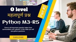O leve M3R5 python Important mcq question Part 2 / important python question for o level exam /-