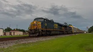 CSX 801 Leads CSX M208-23 NB Empty Autorack Train Thru Folkston GA