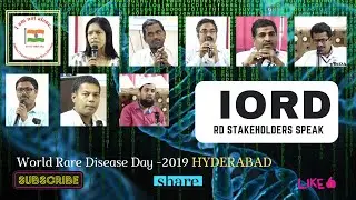 #RareDisease : IORD World Rare Disease Day 2019 - Stakeholders Point of View I