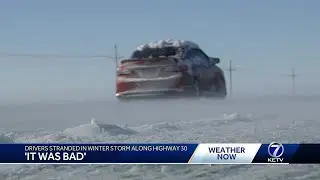 Must-see video shows drivers stranded on state highways after winter storm moves through Nebraska