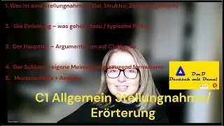 Deutsch Lernen C1 Stellungnahme #deutsch  C1 Allgemein/Hochschule Prüfung