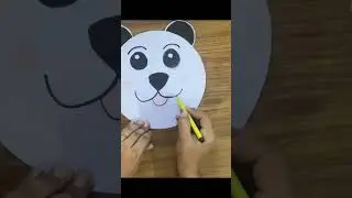 EASY PANDA FACE MASK WITH CIRCLE FOR KIDS #Trending # full detail video at our channel