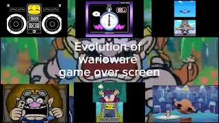 Evolution of warioware game over screen (2003-2023)