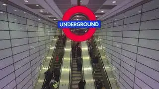 8K London Euston Underground Tube Station Escalator View 🚇 | Real Train Announcements & True Audio