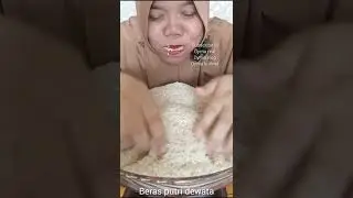 DYMA KULINER 💕ASMR RAW RICE EATING 💕Makan Beras Mentah💕 #shorts #mukbang