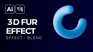 Realistic 3D Fur Effect | Adobe Illustrator