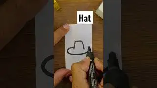 Hat Easy Drawing ! #shorts #drawing #easy #youtubeshorts