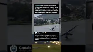 SHOCKING Plane Crash Caught on Camera in Sri Lanka! 😱✈️💧
