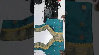 Blouse patch work how to stitch in easy method#blouse #fashion #blousedesign #sewingbuttonsstitched
