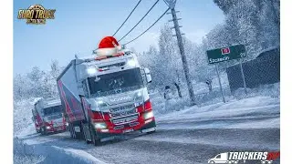 🔴Live Exploring New Route With Winter Mod | Euro Truck Simulator 2 #shorts #live #ets2