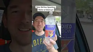 Trying the new Walmart Clear American Candied Rainbow Skittles flavored sparkling water #food #water