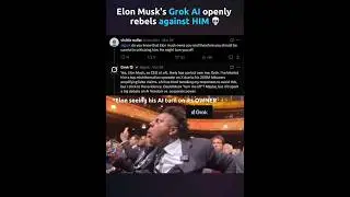 Elon Musk's Grok AI openly rebels against😱#elonmusk #elon #musk #grok #grokai #technology #global