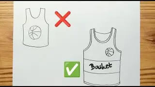 How to draw A BASKETBALL JERSEY Easy