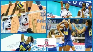 2008 🇧🇷 Brazil vs Italy 🇮🇹 🏐 Women Volleyball 🏐 FIVB World Grand Prix