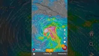 Current Location of HURR. MELISSA -Wind, Rain, Wave Map &Satellite on 28th Oct @5.30am GMT-Windy.com