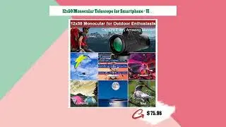 12x50 Monocular Telescope for Smartphone - High Powered Monoculars for Adults with Tripod & Phone...